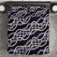 Black Hawaii Palaka Honohono Pikake Bedding Set Hawaiian Orchid Lei Polynesian Pattern LT14 Black - Polynesian Pride