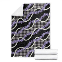 Black Hawaii Palaka Honohono Pikake Blanket Hawaiian Orchid Lei Polynesian Pattern LT14 - Polynesian Pride