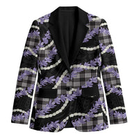 Black Hawaii Palaka Honohono Pikake Blazer Hawaiian Orchid Lei Polynesian Pattern LT14 Unisex Black - Polynesian Pride