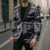 Black Hawaii Palaka Honohono Pikake Blazer Hawaiian Orchid Lei Polynesian Pattern LT14 - Polynesian Pride