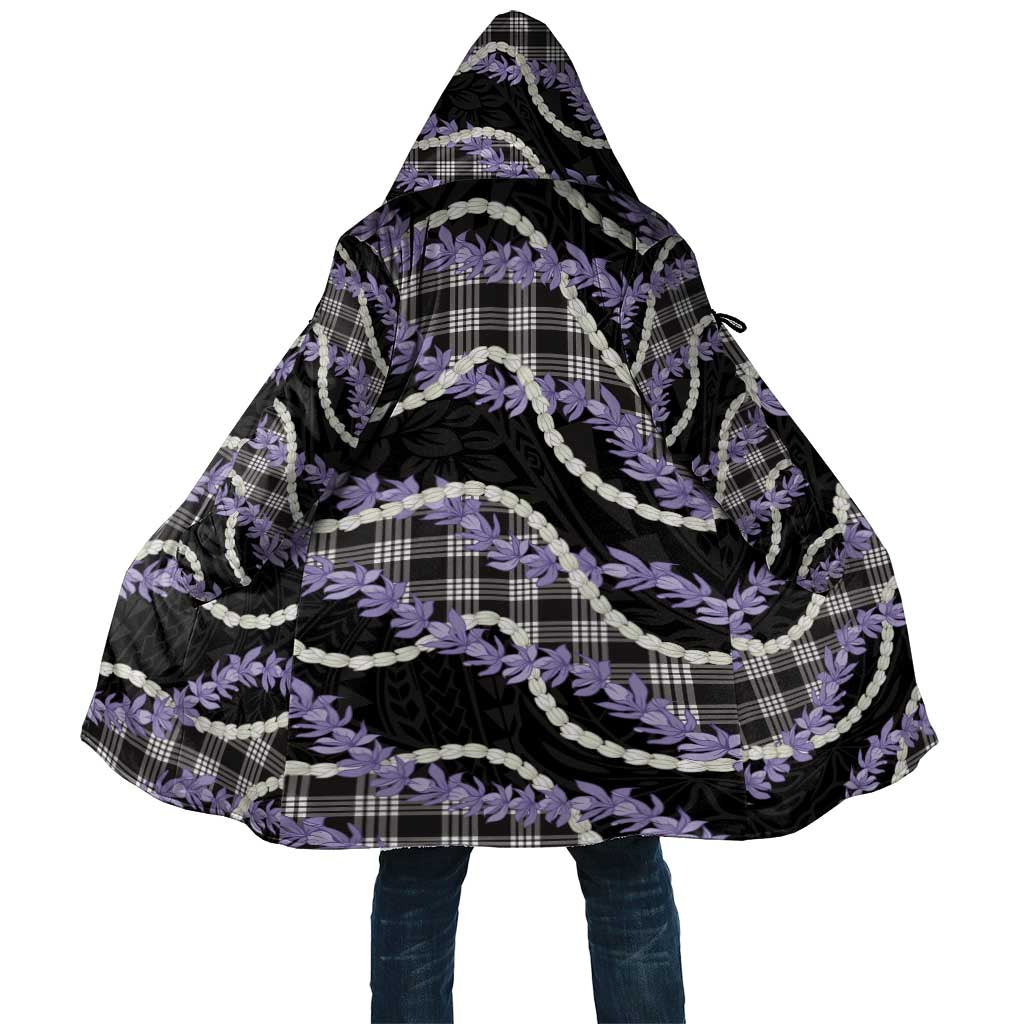 Black Hawaii Palaka Honohono Pikake Cloak Hawaiian Orchid Lei Polynesian Pattern LT14 Unisex Black - Polynesian Pride