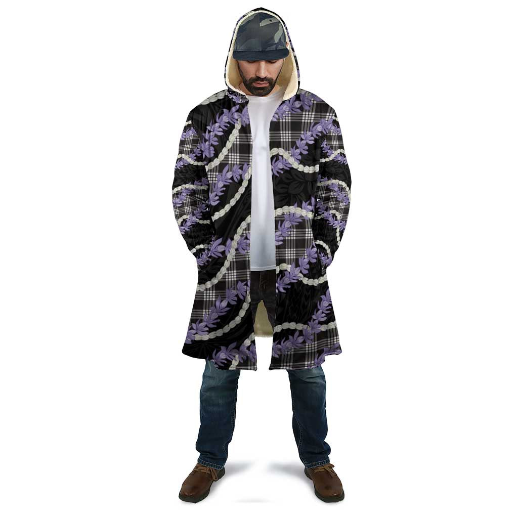 Black Hawaii Palaka Honohono Pikake Cloak Hawaiian Orchid Lei Polynesian Pattern LT14 - Polynesian Pride