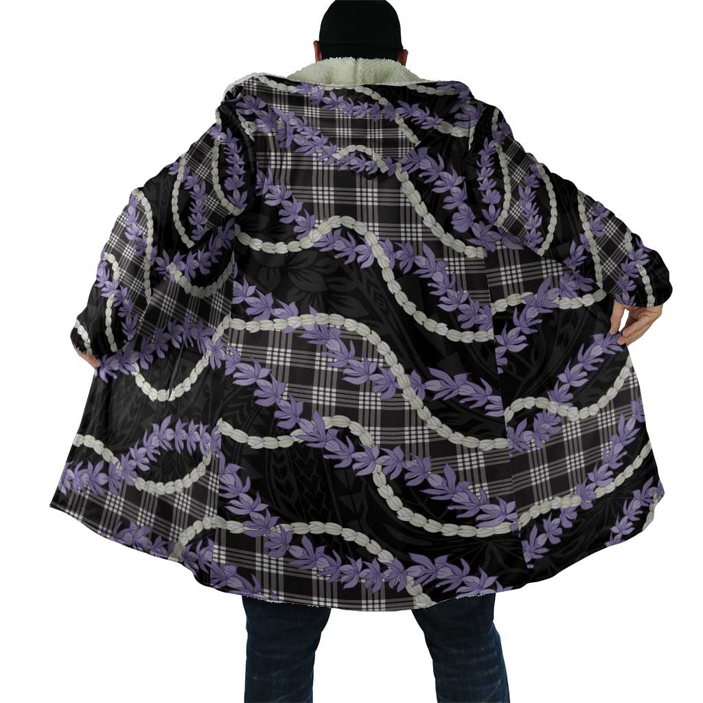 Black Hawaii Palaka Honohono Pikake Cloak Hawaiian Orchid Lei Polynesian Pattern LT14 - Polynesian Pride
