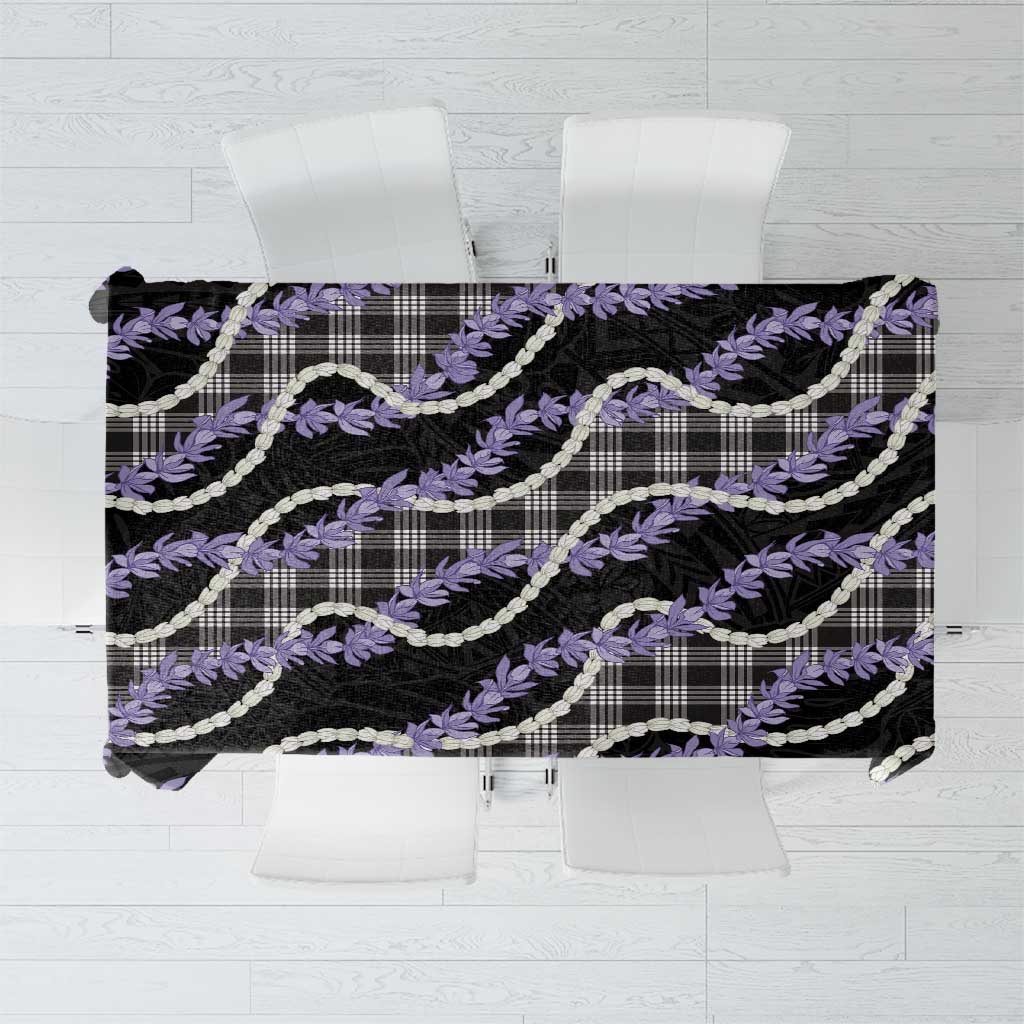 Black Hawaii Palaka Honohono Pikake Tablecloth Hawaiian Orchid Lei Polynesian Pattern LT14 Black - Polynesian Pride