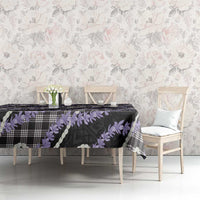 Black Hawaii Palaka Honohono Pikake Tablecloth Hawaiian Orchid Lei Polynesian Pattern LT14 - Polynesian Pride