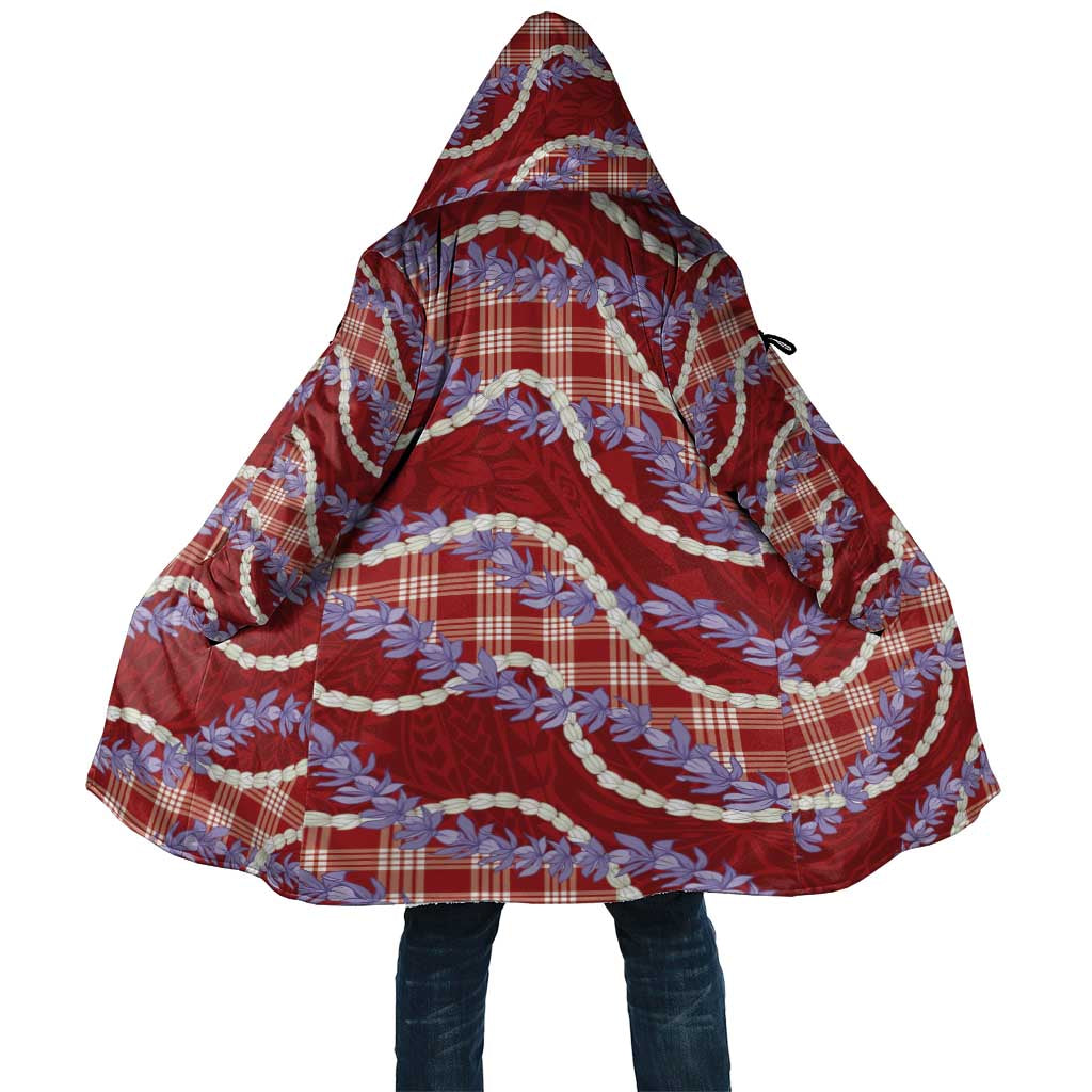 Red Hawaii Palaka Honohono Pikake Cloak Hawaiian Orchid Lei Polynesian Pattern LT14 Unisex Red - Polynesian Pride