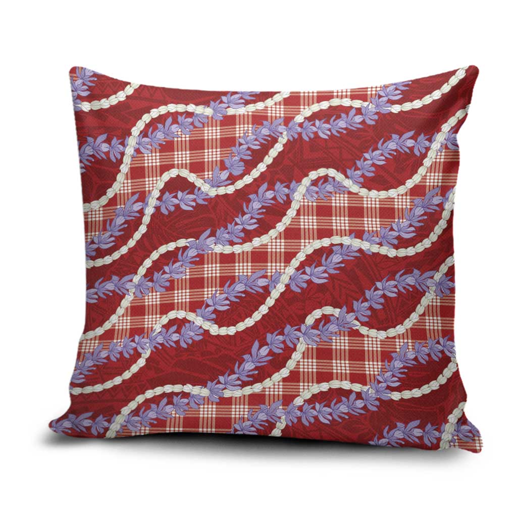 Red Hawaii Palaka Honohono Pikake Pillow Cover Hawaiian Orchid Lei Polynesian Pattern LT14 Red - Polynesian Pride
