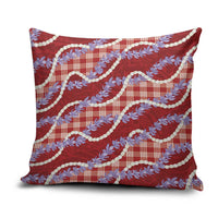 Red Hawaii Palaka Honohono Pikake Pillow Cover Hawaiian Orchid Lei Polynesian Pattern LT14 Red - Polynesian Pride