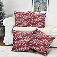 Red Hawaii Palaka Honohono Pikake Pillow Cover Hawaiian Orchid Lei Polynesian Pattern LT14 - Polynesian Pride