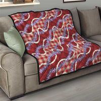 Red Hawaii Palaka Honohono Pikake Quilt Hawaiian Orchid Lei Polynesian Pattern LT14 - Polynesian Pride