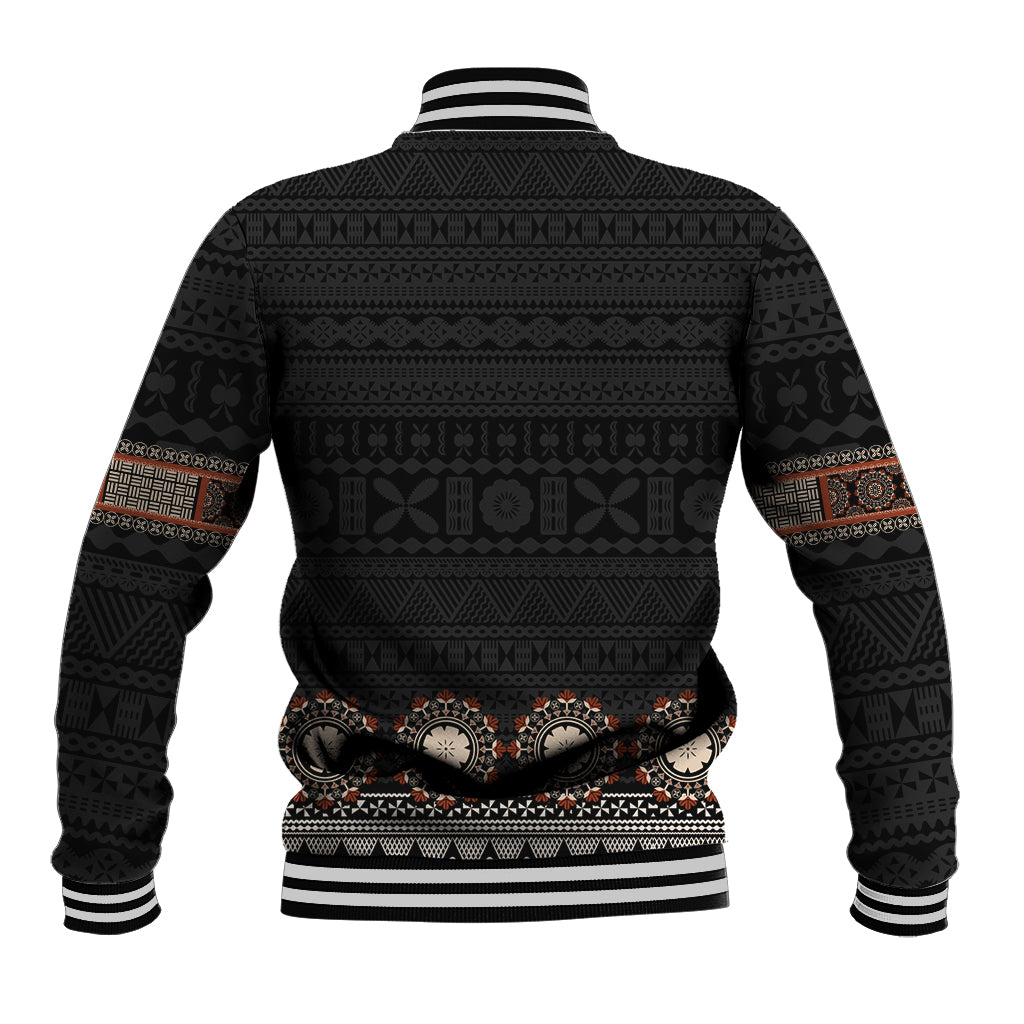 Bula Fiji Dashiki Vintage Fijian Masi Tapa Pattern Baseball Jacket LT14 - Polynesian Pride