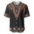 Bula Fiji Dashiki Vintage Fijian Masi Tapa Pattern Baseball Jersey LT14 Brown - Polynesian Pride