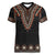 Bula Fiji Dashiki Vintage Fijian Masi Tapa Pattern Women V Neck T Shirt LT14 Female Brown - Polynesian Pride