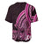 Pink Polynesia Easter Day Baseball Jersey Eggs With Bunny Polynesian Pattern