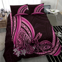 Pink Polynesia Easter Day Bedding Set Eggs With Bunny Polynesian Pattern LT14 - Polynesian Pride