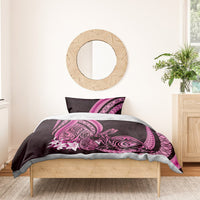 Pink Polynesia Easter Day Bedding Set Eggs With Bunny Polynesian Pattern LT14 - Polynesian Pride