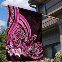 Pink Polynesia Easter Day Garden Flag Eggs With Bunny Polynesian Pattern LT14 - Polynesian Pride