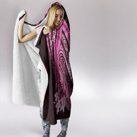 Pink Polynesia Easter Day Hooded Blanket Eggs With Bunny Polynesian Pattern LT14 - Polynesian Pride