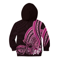 Pink Polynesia Easter Day Kid Hoodie Eggs With Bunny Polynesian Pattern LT14 - Polynesian Pride