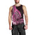 Pink Polynesia Easter Day Men Tank Top Eggs With Bunny Polynesian Pattern