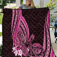 Pink Polynesia Easter Day Quilt Eggs With Bunny Polynesian Pattern LT14 Pink - Polynesian Pride
