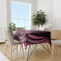 Pink Polynesia Easter Day Tablecloth Eggs With Bunny Polynesian Pattern LT14 - Polynesian Pride