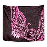 Pink Polynesia Easter Day Tapestry Eggs With Bunny Polynesian Pattern LT14 - Polynesian Pride