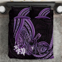 Purple Polynesia Easter Day Bedding Set Eggs With Bunny Polynesian Pattern LT14 Purple - Polynesian Pride
