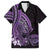 Purple Polynesia Easter Day Family Matching Off The Shoulder Long Sleeve Dress and Hawaiian Shirt Eggs With Bunny Polynesian Pattern