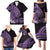 Purple Polynesia Easter Day Family Matching Puletasi and Hawaiian Shirt Eggs With Bunny Polynesian Pattern