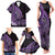 Purple Polynesia Easter Day Family Matching Tank Maxi Dress and Hawaiian Shirt Eggs With Bunny Polynesian Pattern