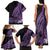 Purple Polynesia Easter Day Family Matching Tank Maxi Dress and Hawaiian Shirt Eggs With Bunny Polynesian Pattern