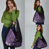 Purple Polynesia Easter Day Grocery Bag Eggs With Bunny Polynesian Pattern LT14 - Polynesian Pride