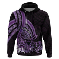 Purple Polynesia Easter Day Hoodie Eggs With Bunny Polynesian Pattern LT14 Pullover Hoodie Purple - Polynesian Pride