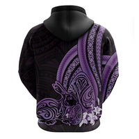 Purple Polynesia Easter Day Hoodie Eggs With Bunny Polynesian Pattern LT14 - Polynesian Pride