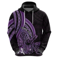 Purple Polynesia Easter Day Hoodie Eggs With Bunny Polynesian Pattern LT14 - Polynesian Pride