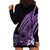 Purple Polynesia Easter Day Hoodie Dress Eggs With Bunny Polynesian Pattern