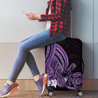 Purple Polynesia Easter Day Luggage Cover Eggs With Bunny Polynesian Pattern LT14 - Polynesian Pride