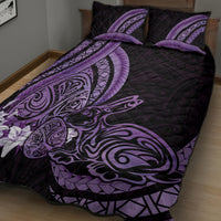 Purple Polynesia Easter Day Quilt Bed Set Eggs With Bunny Polynesian Pattern LT14 - Polynesian Pride