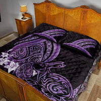 Purple Polynesia Easter Day Quilt Bed Set Eggs With Bunny Polynesian Pattern LT14 - Polynesian Pride