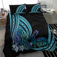 Turquoise Polynesia Easter Day Bedding Set Eggs With Bunny Polynesian Pattern LT14 - Polynesian Pride