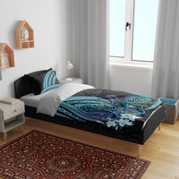 Turquoise Polynesia Easter Day Bedding Set Eggs With Bunny Polynesian Pattern LT14 - Polynesian Pride