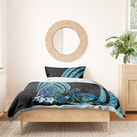 Turquoise Polynesia Easter Day Bedding Set Eggs With Bunny Polynesian Pattern LT14 - Polynesian Pride