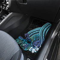 Turquoise Polynesia Easter Day Car Mats Eggs With Bunny Polynesian Pattern LT14 - Polynesian Pride
