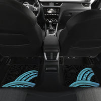 Turquoise Polynesia Easter Day Car Mats Eggs With Bunny Polynesian Pattern LT14 Set 2pcs - Back Turquoise - Polynesian Pride
