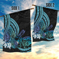 Turquoise Polynesia Easter Day Garden Flag Eggs With Bunny Polynesian Pattern LT14 - Polynesian Pride