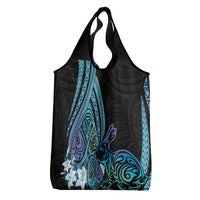 Turquoise Polynesia Easter Day Grocery Bag Eggs With Bunny Polynesian Pattern LT14 - Polynesian Pride