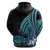 Turquoise Polynesia Easter Day Hoodie Eggs With Bunny Polynesian Pattern