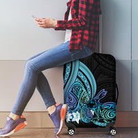 Turquoise Polynesia Easter Day Luggage Cover Eggs With Bunny Polynesian Pattern LT14 - Polynesian Pride
