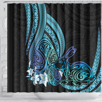 Turquoise Polynesia Easter Day Shower Curtain Eggs With Bunny Polynesian Pattern LT14 - Polynesian Pride